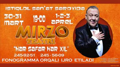 Mirzo teatri - Xar safar xar-xil nomli konsert dasturi 2016